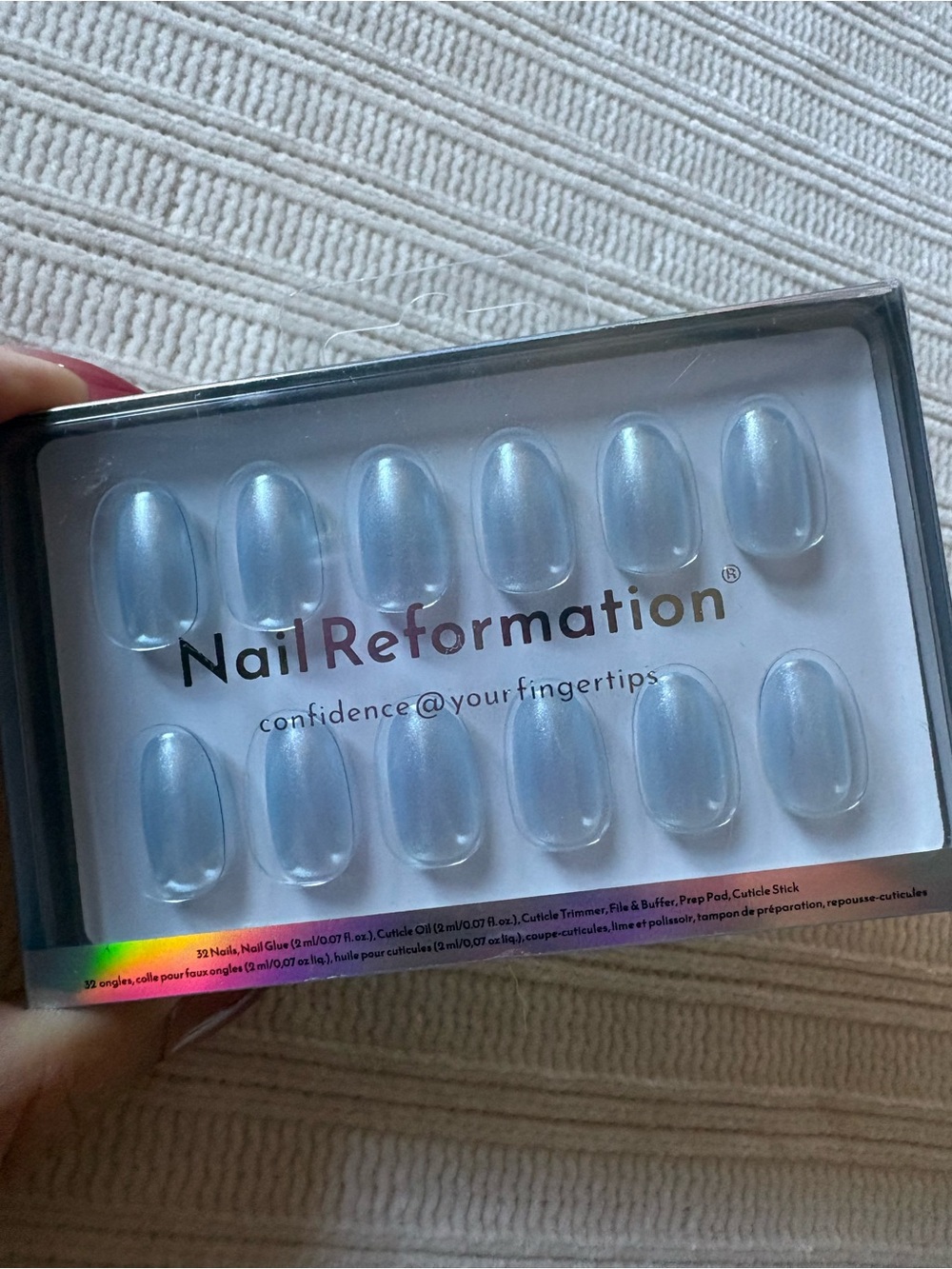 Nail Reformation Pearl Blue Press-On Nails - Picture 3 of 7